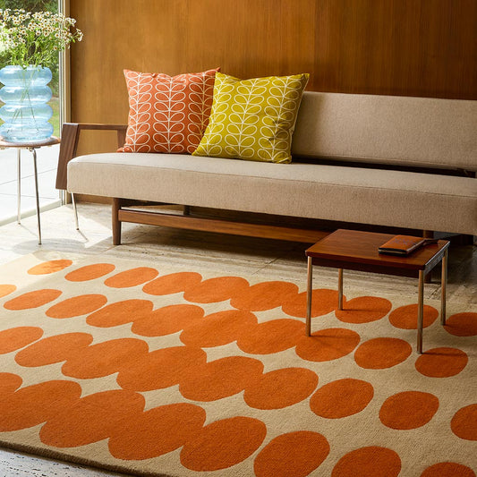 Orla Kiely Optical Oval Orange/Sand 157703 Rug - Love-Rugs alternate image
