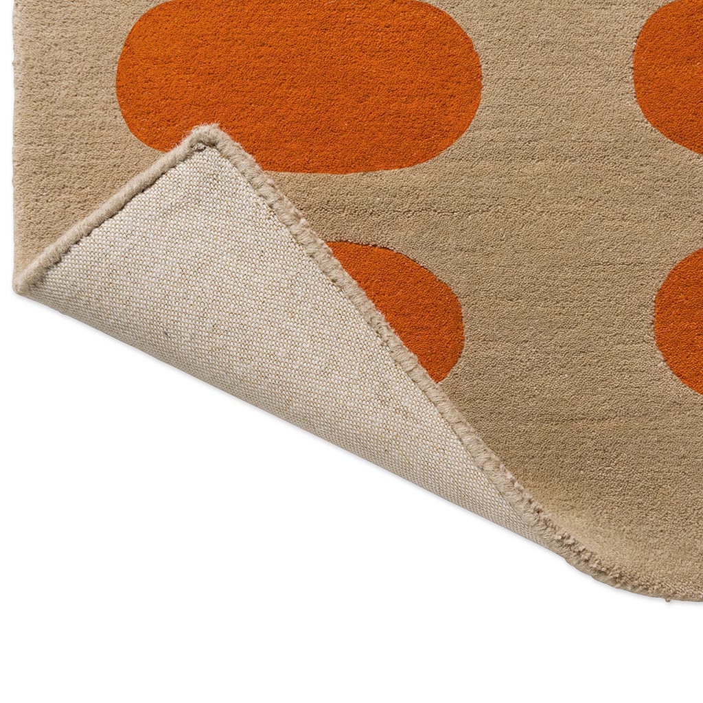 Orla Kiely Optical Oval Orange/Sand 157703 Rug - Love-Rugs
