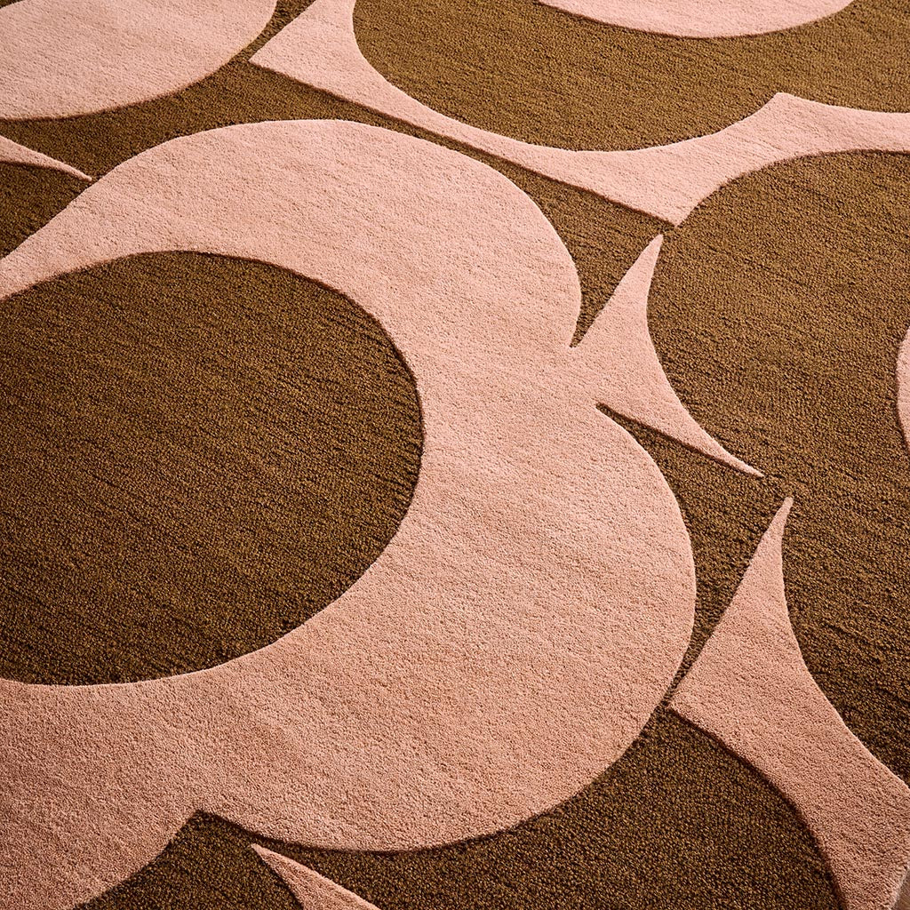 Orla Kiely Prism Flower Pink/Terracotta 158002 Rug - Love-Rugs
