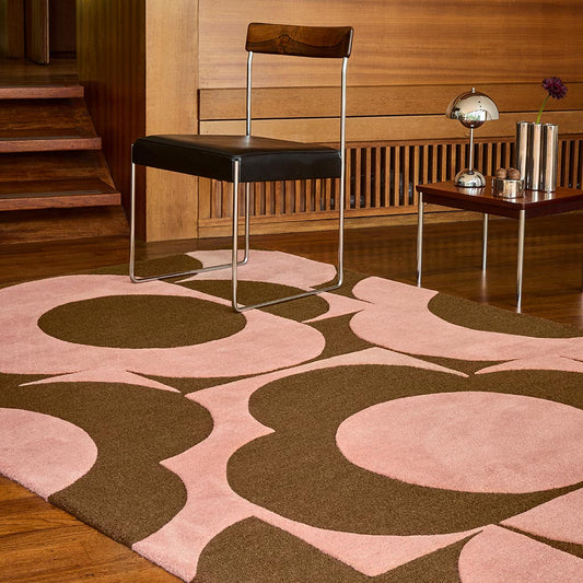 Orla Kiely Prism Flower Pink/Terracotta 158002 Rug - Love-Rugs alternate image