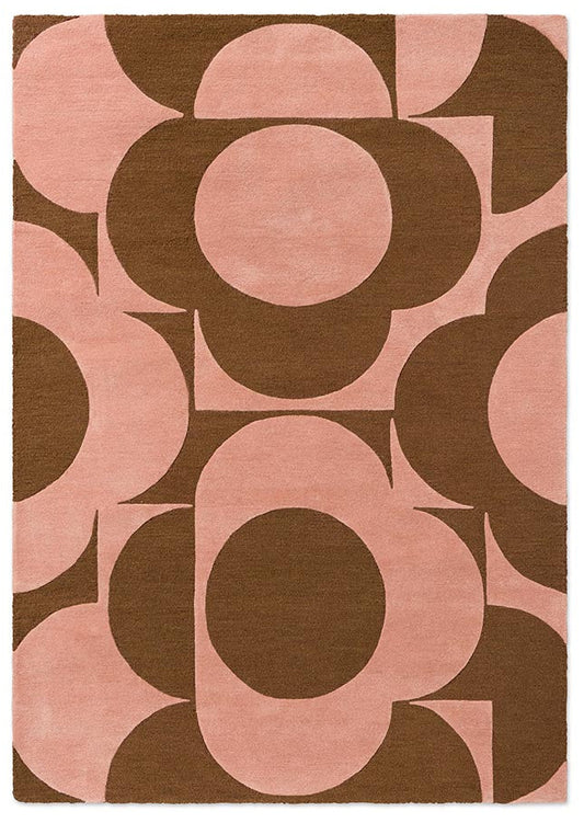 Orla Kiely Prism Flower Pink/Terracotta 158002 Rug - Love-Rugs