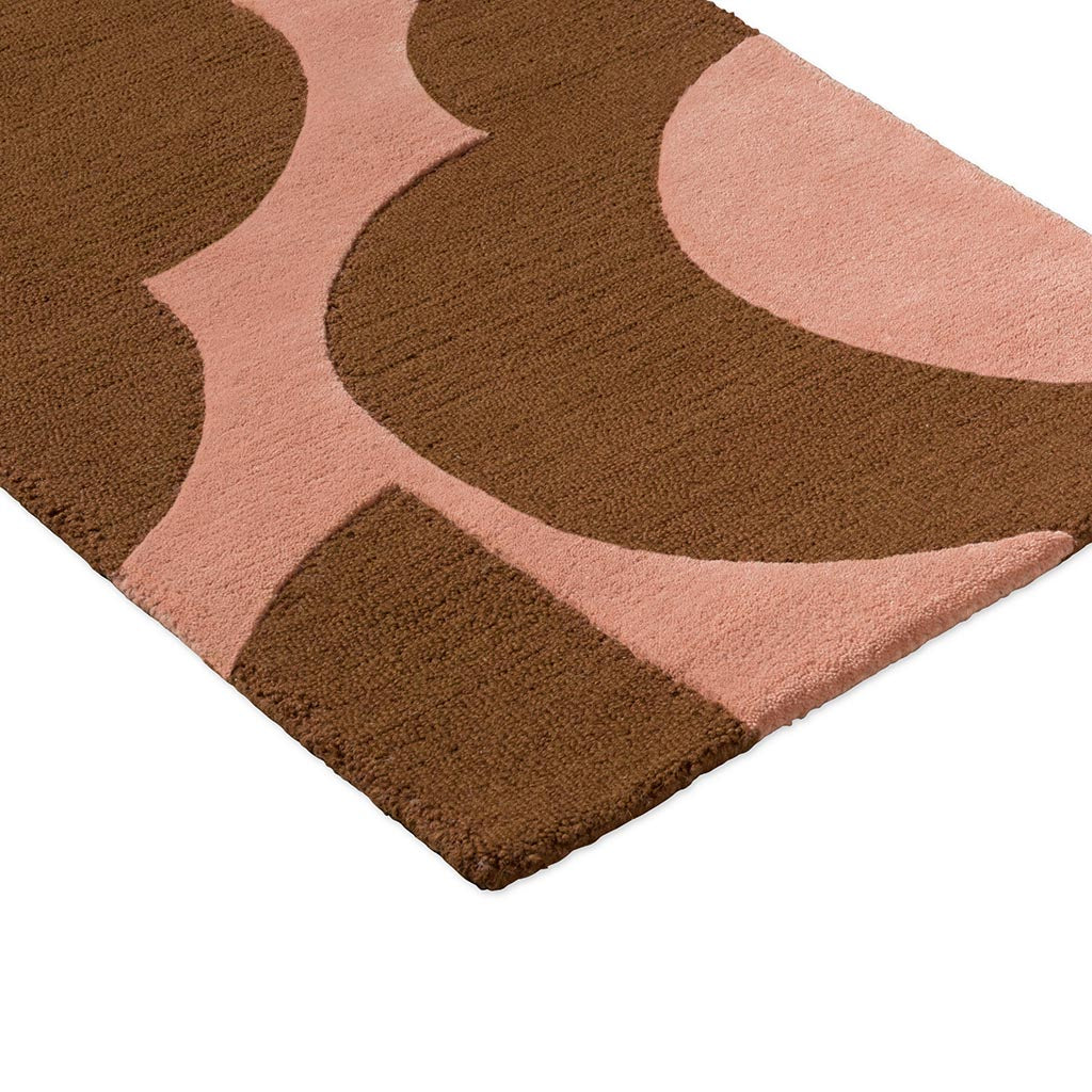 Orla Kiely Prism Flower Pink/Terracotta 158002 Runner Rug - Love-Rugs