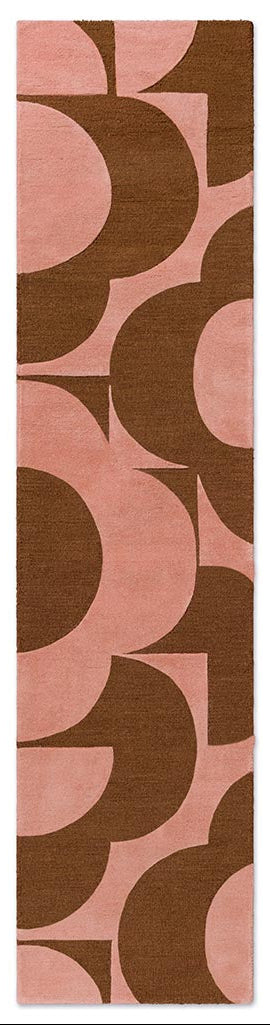 Orla Kiely Prism Flower Pink/Terracotta 158002 Runner Rug - Love-Rugs