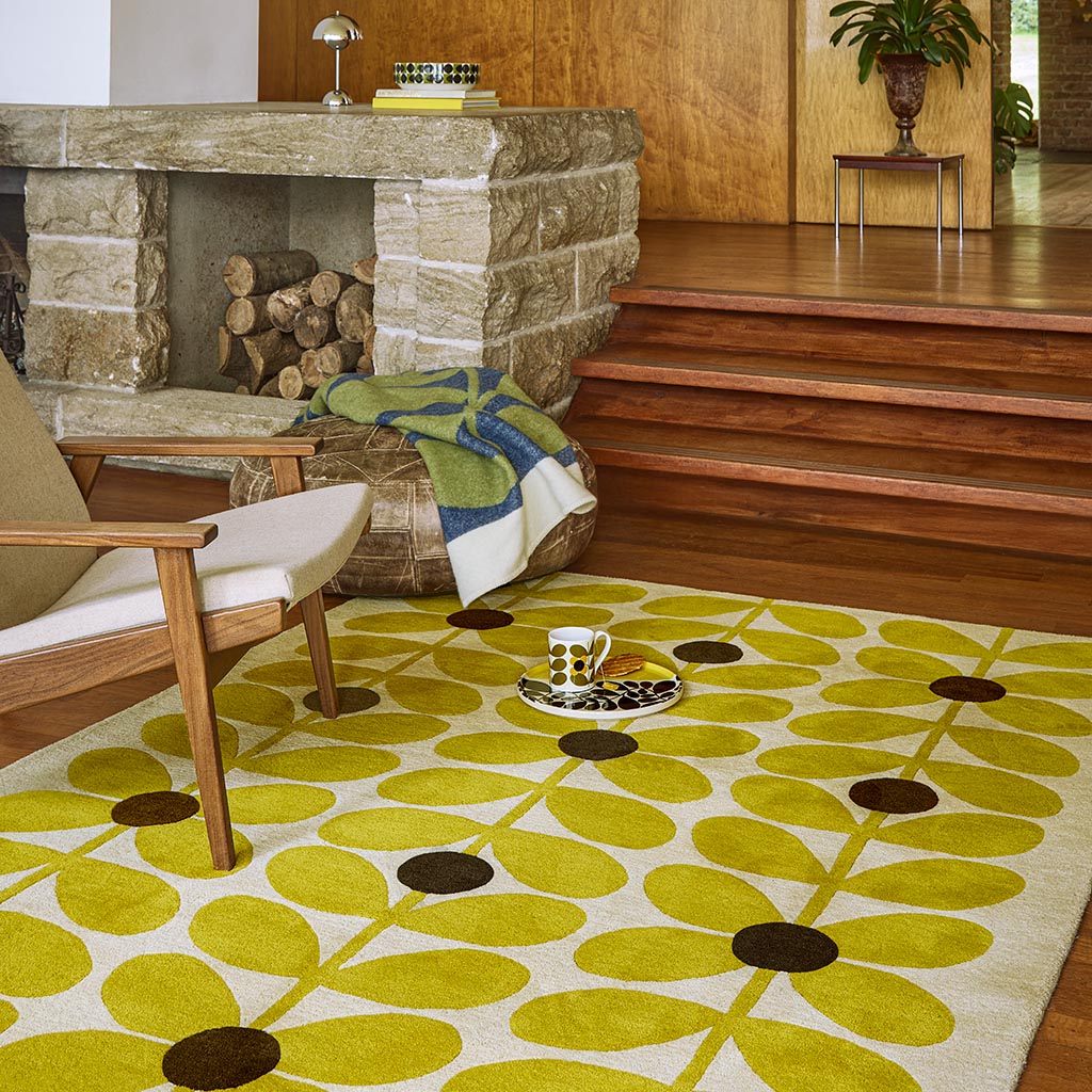 Orla Kiely Sixties Stem Yellow 158106 Rug - Love-Rugs