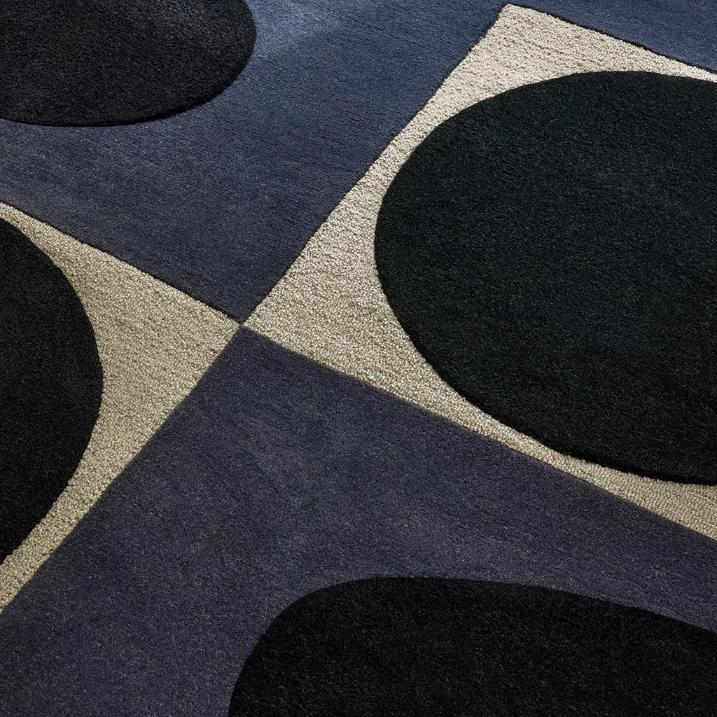 Orla Kiely Spot Square Blue/Navy 157908 Rug - Love-Rugs