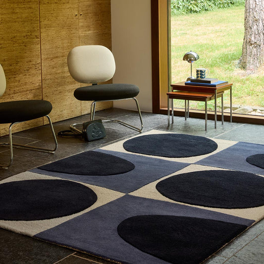 Orla Kiely Spot Square Blue/Navy 157908 Rug - Love-Rugs alternate image