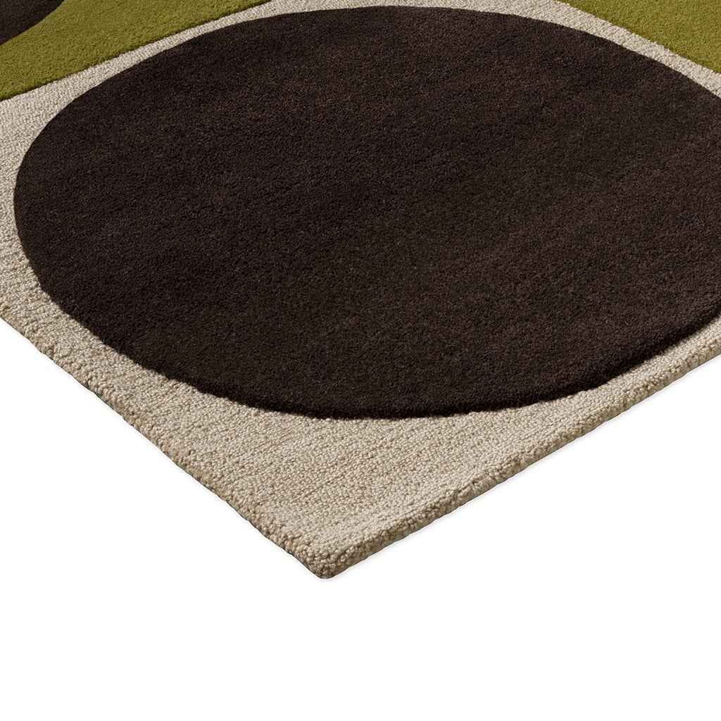 Orla Kiely Spot Square Walnut/Lichen 157907 Rug - Love-Rugs