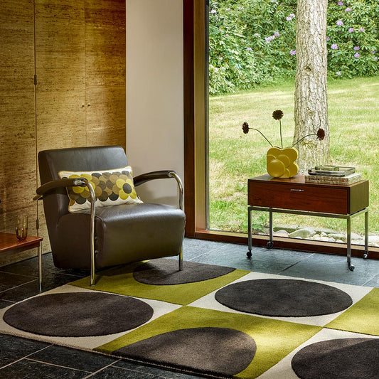 Orla Kiely Spot Square Walnut/Lichen 157907 Rug - Love-Rugs alternate image