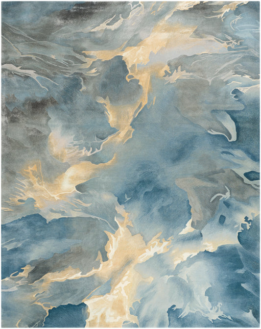 Nourison Prismatic PRS40 Blue Multicolour Rug - Love-Rugs