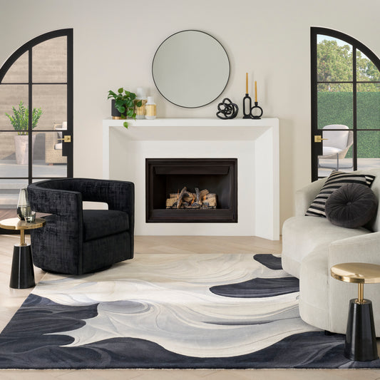 Nourison Prismatic PRS41 IVBLK Rug