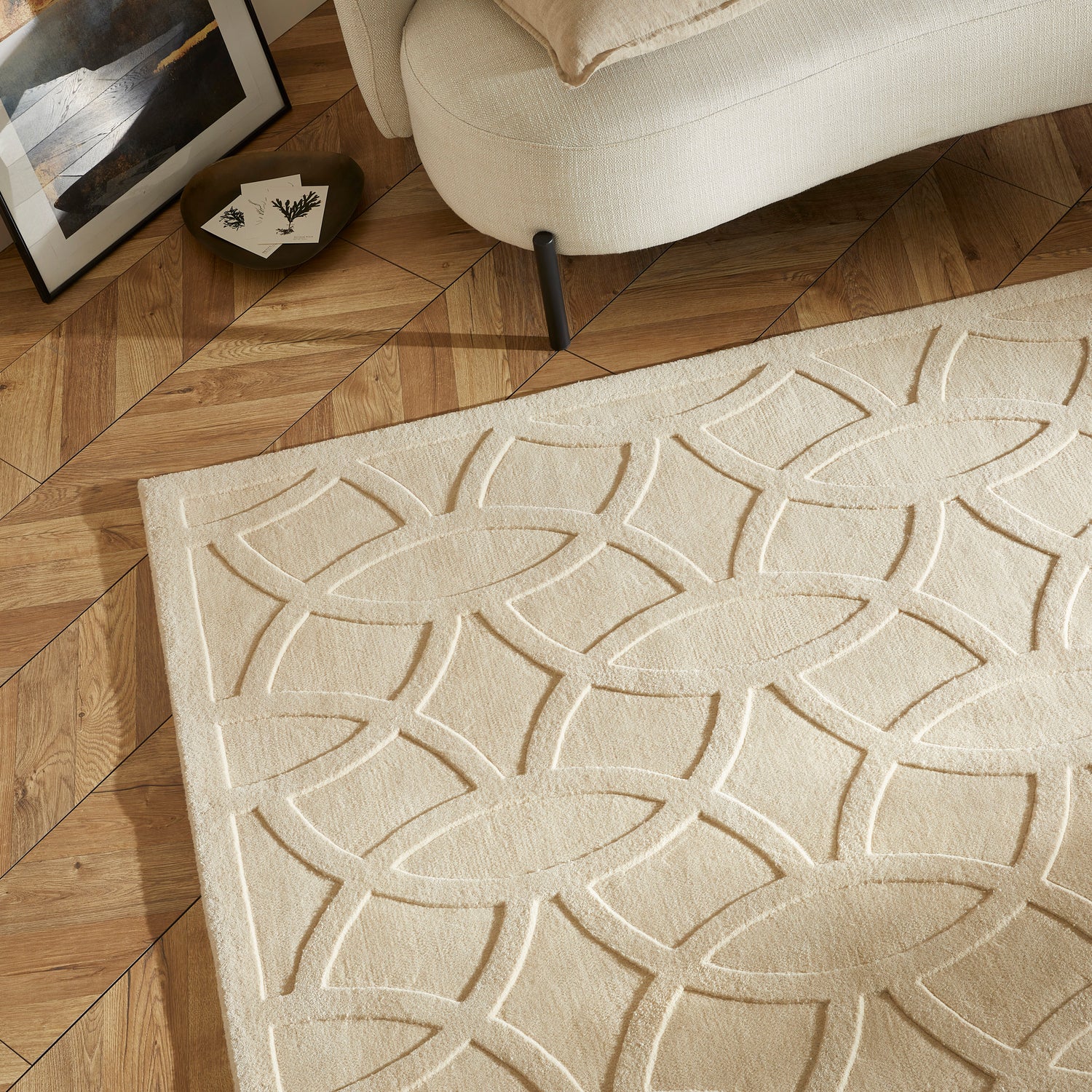 Priory PRI101 Ivory Rug - Love-Rugs
