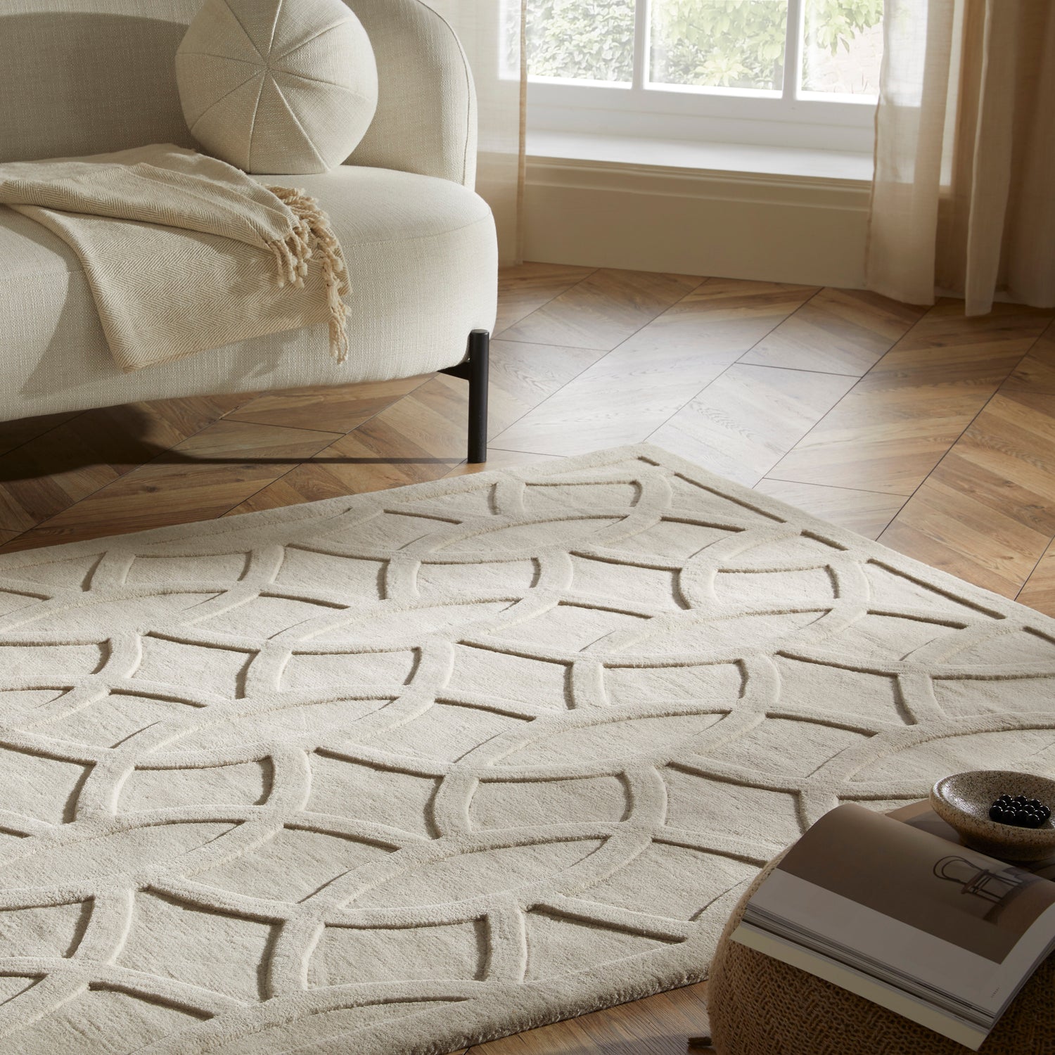 Priory PRI101 Taupe Rug - Love-Rugs
