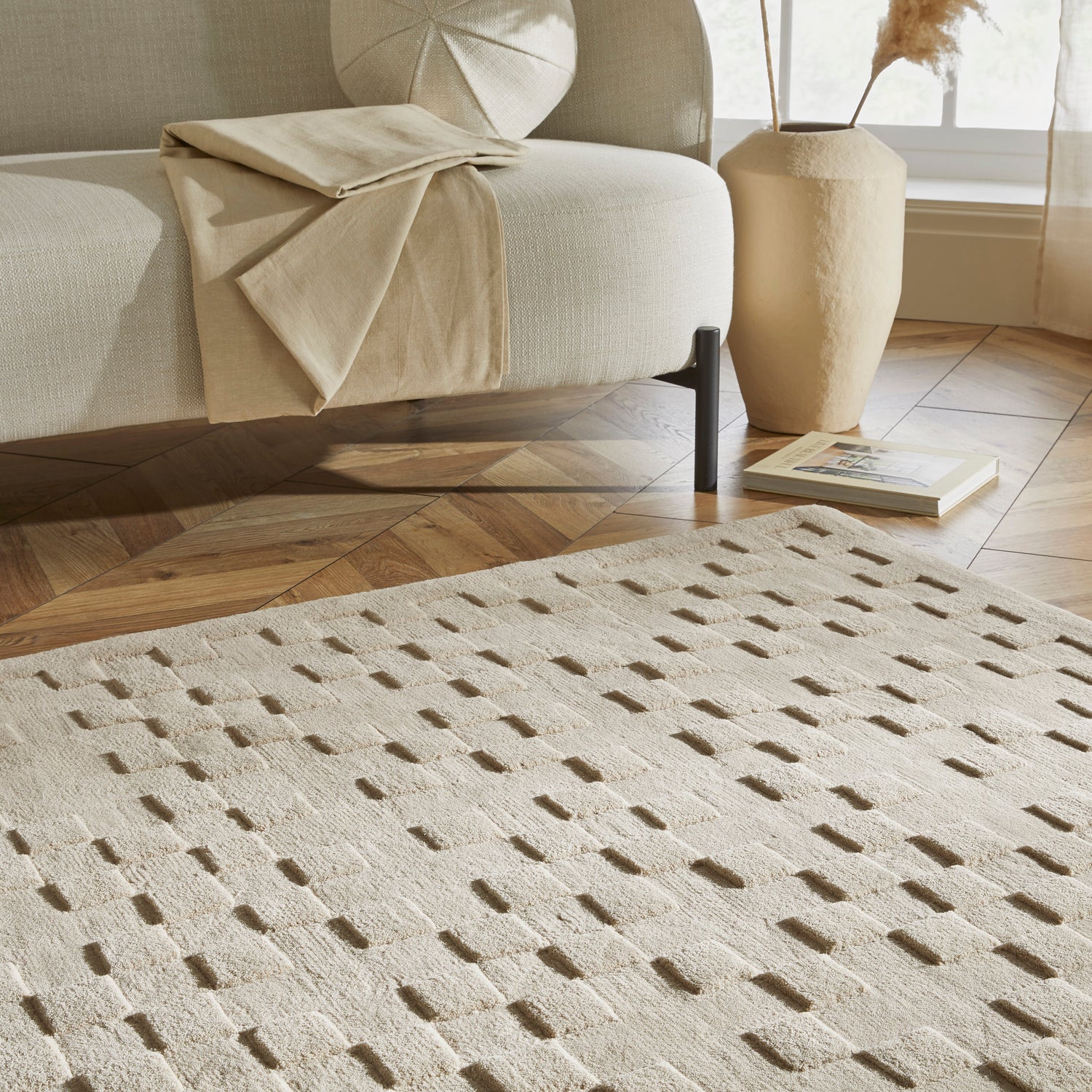 Priory PRI102 Taupe Rug - Love-Rugs