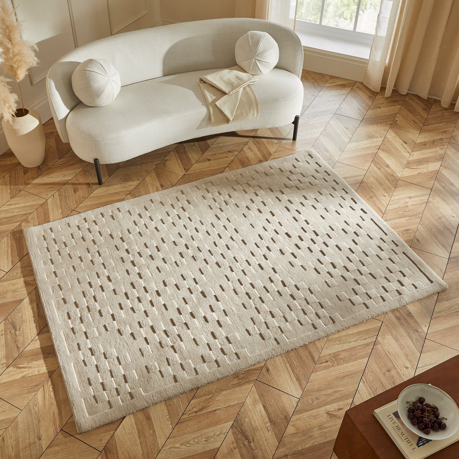 Priory PRI102 Taupe Rug - Love-Rugs