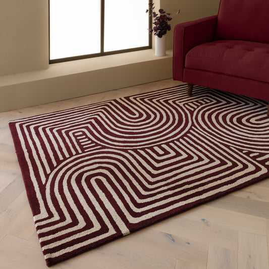 Reef RF29 Curve Plum Rug - Love-Rugs alternate image