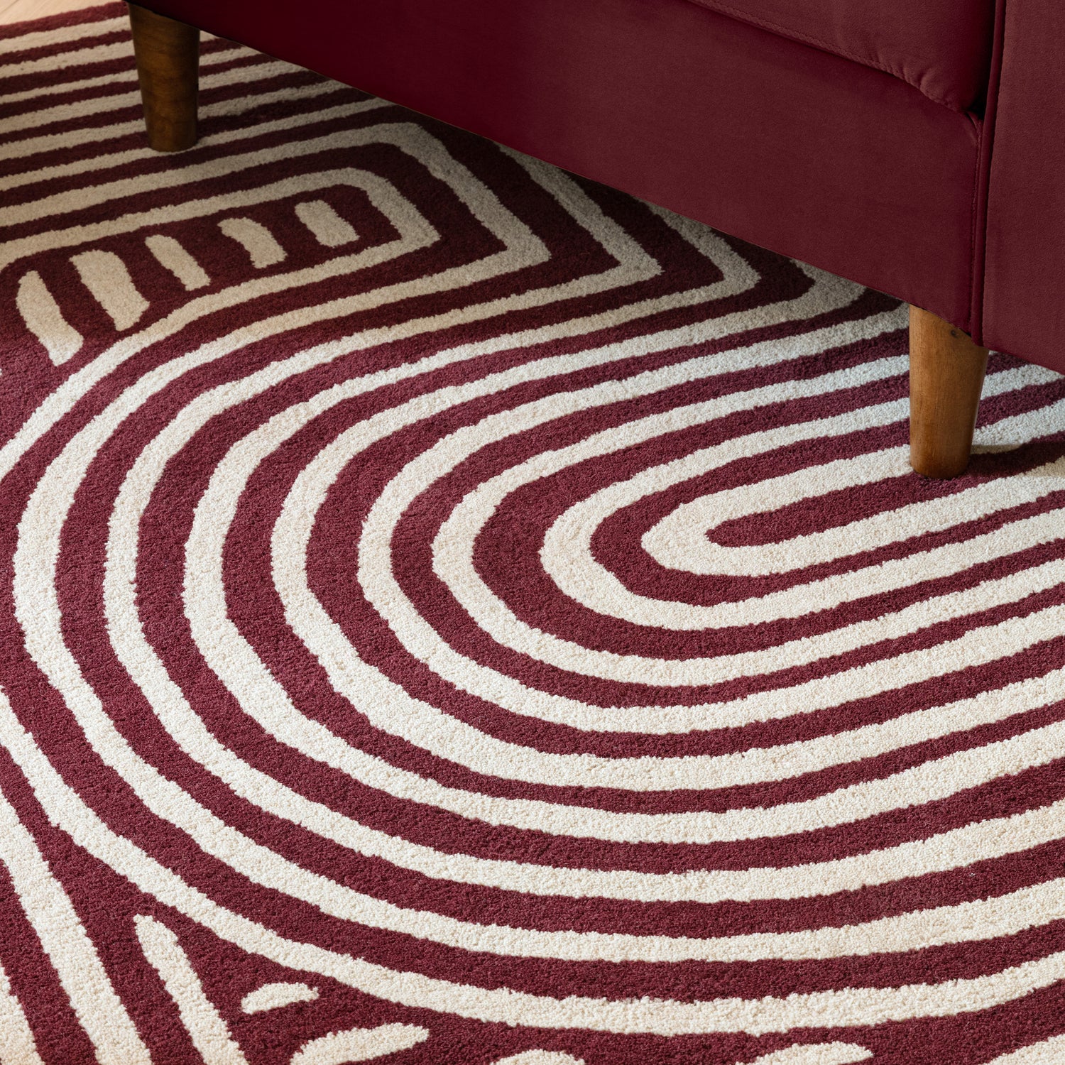 Reef RF29 Curve Plum Rug - Love-Rugs