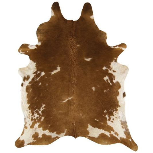 Rodeo Brown/White Leather Hide Rug