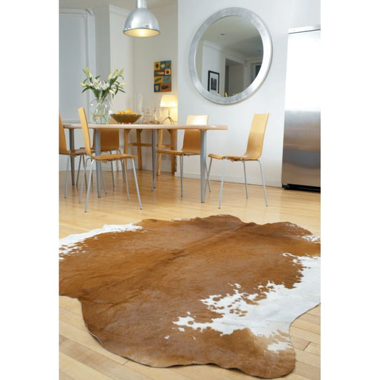 Rodeo Brown/White Leather Hide Rug alternate image