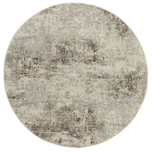 Rossa ROS03 IVGRY Round Rug - Love-Rugs