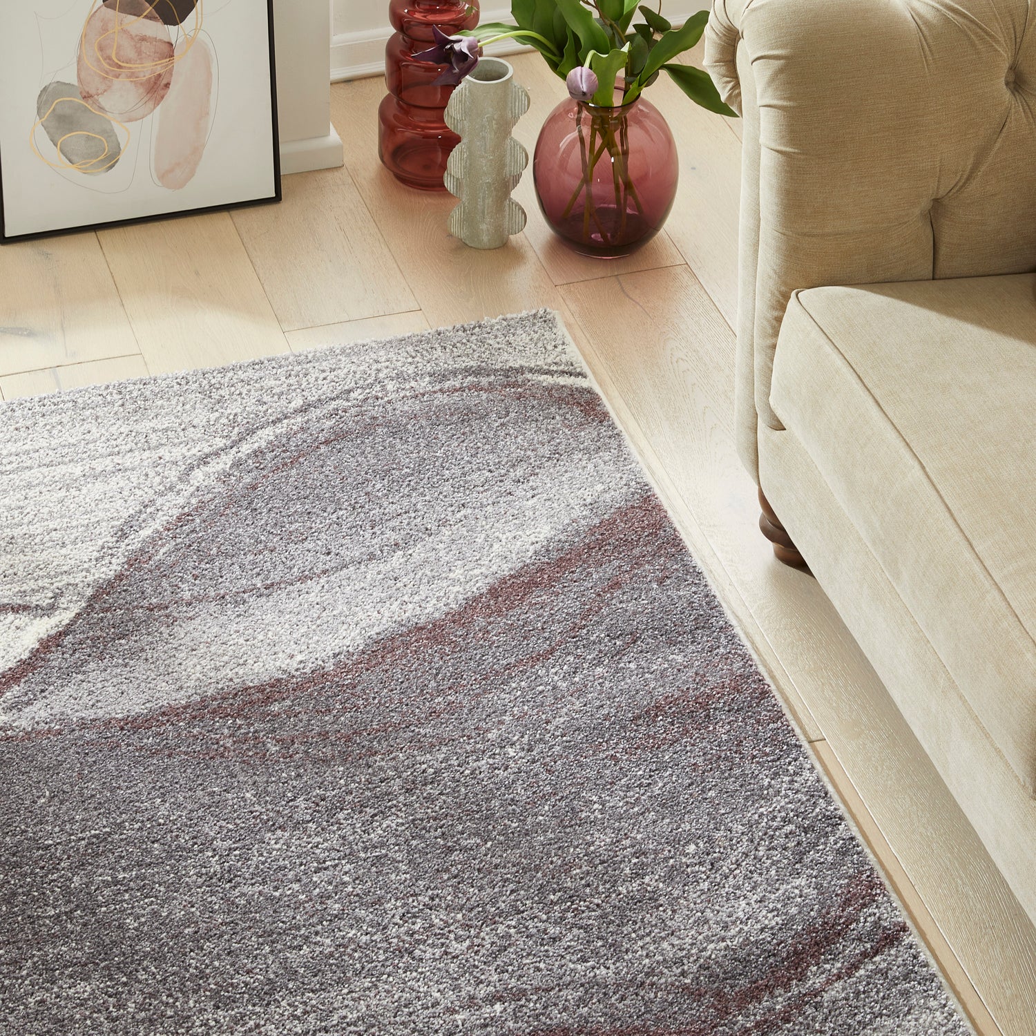 Somerset SOM103 Plum Rug