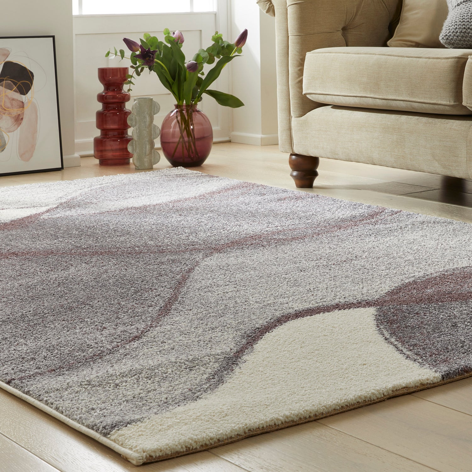 Somerset SOM103 Plum Rug