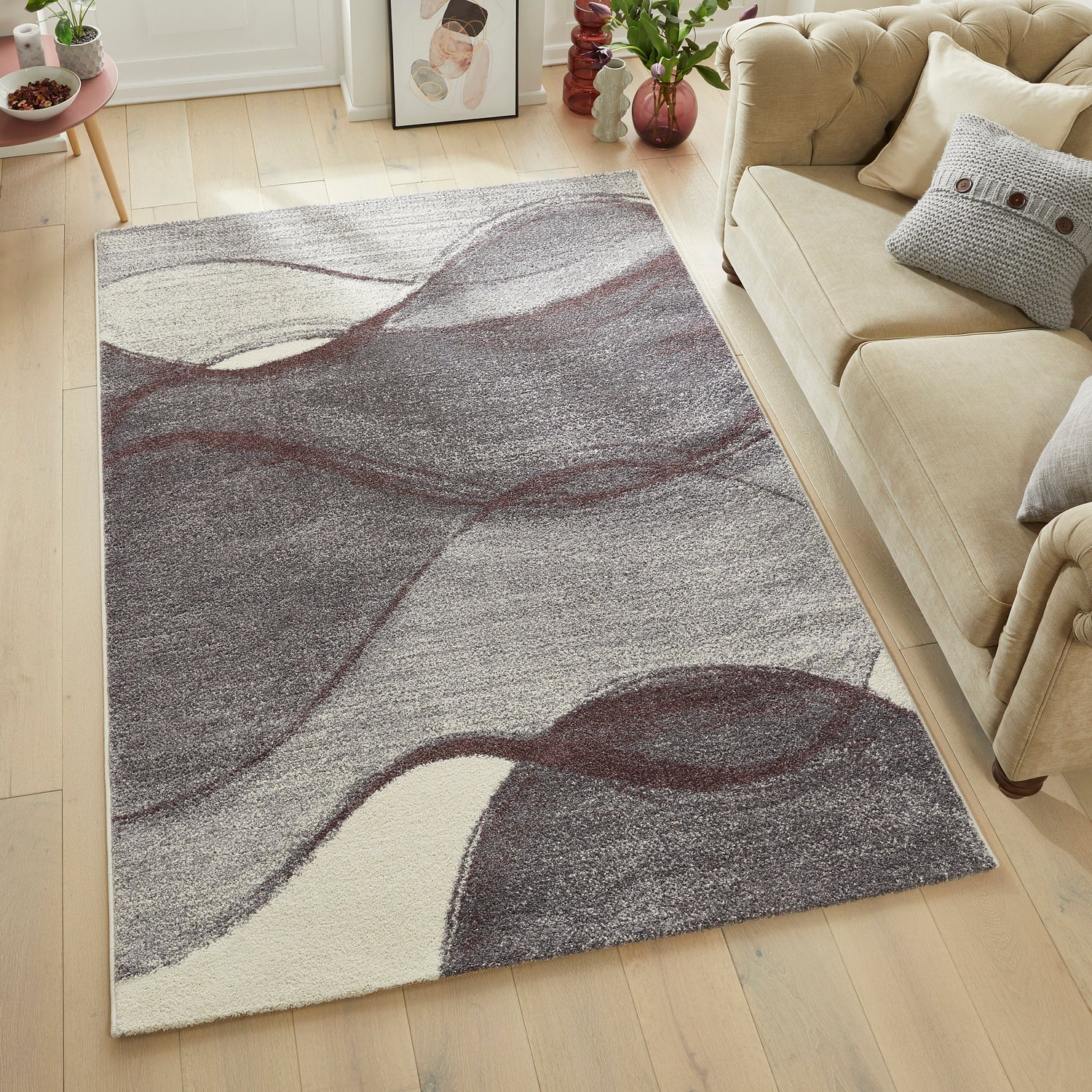 Somerset SOM103 Plum Rug