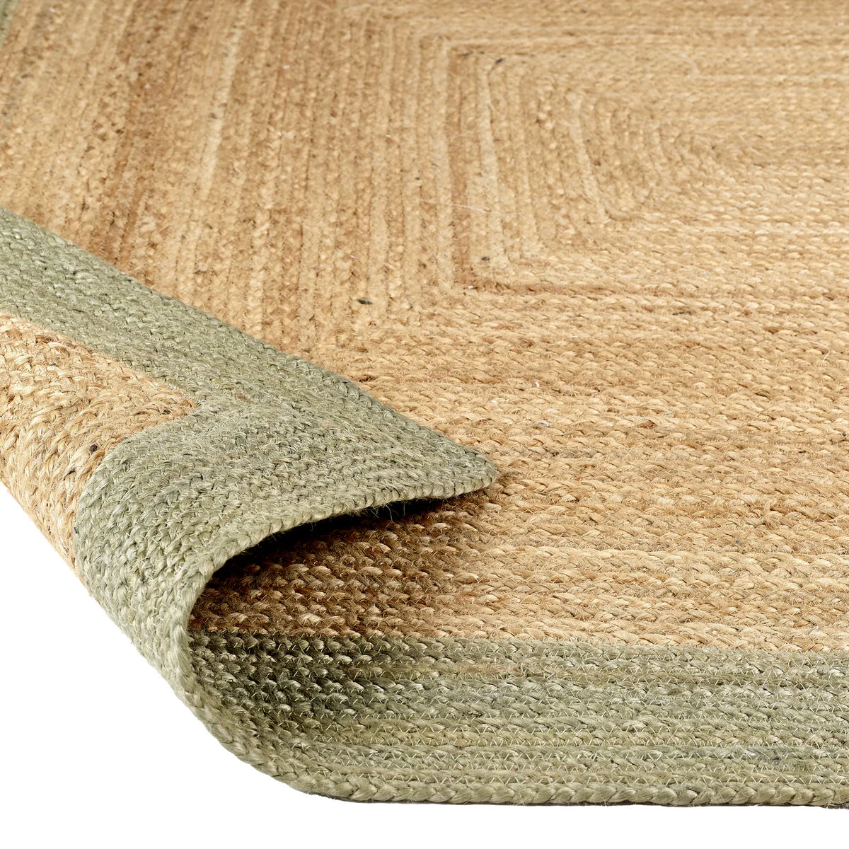 Origins Jute Border Sage Green Rug – Love-Rugs