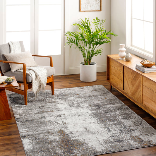 San Francisco Abstract Modern Marble Charcoal SFO2309 Rug - Love-Rugs alternate image