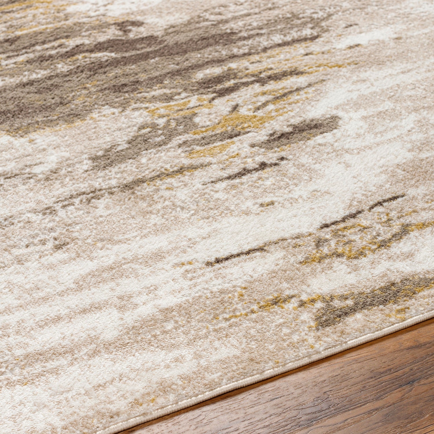San Francisco Abstract Modern Marble Dark Brown/Off-White SFO2313 Rug - Love-Rugs
