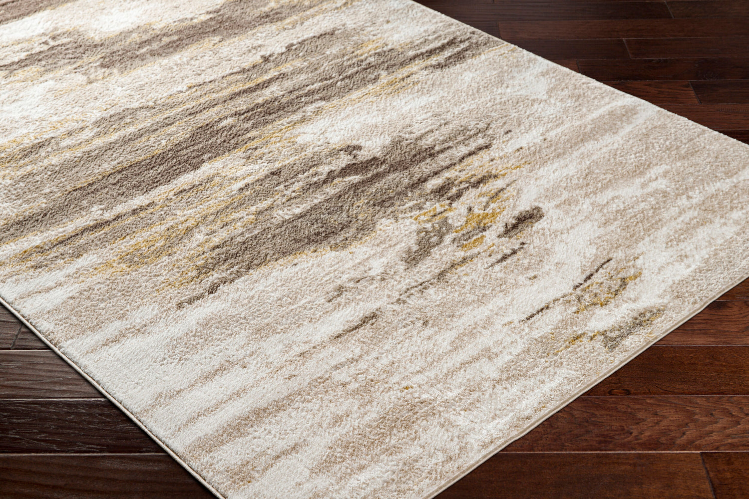San Francisco Abstract Modern Marble Dark Brown/Off-White SFO2313 Rug - Love-Rugs