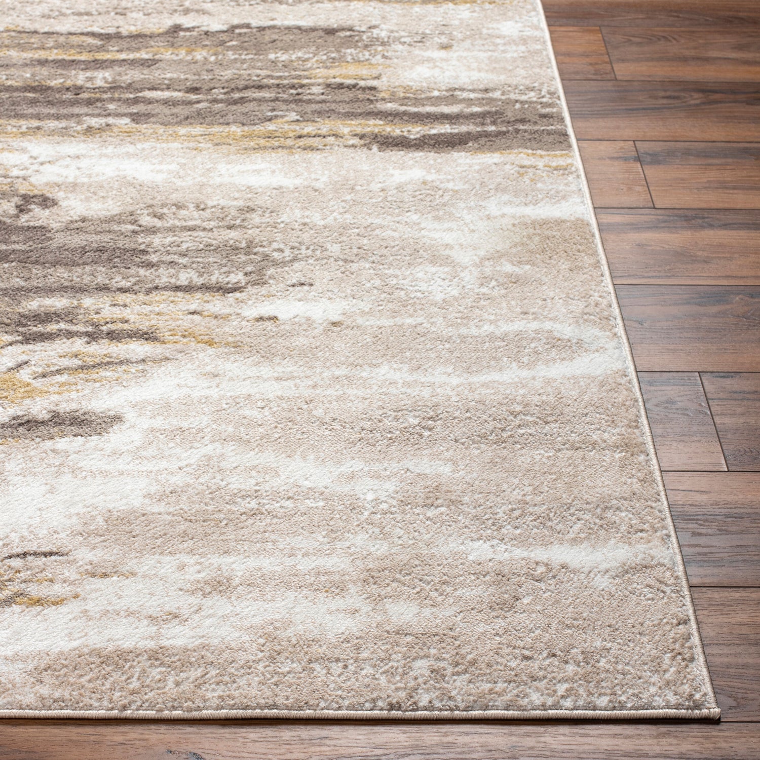 San Francisco Abstract Modern Marble Dark Brown/Off-White SFO2313 Rug - Love-Rugs