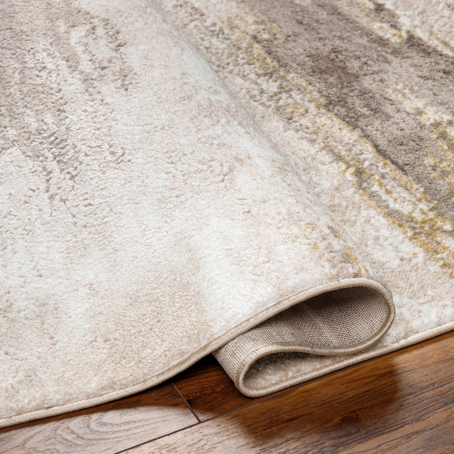 San Francisco Abstract Modern Marble Dark Brown/Off-White SFO2313 Rug - Love-Rugs
