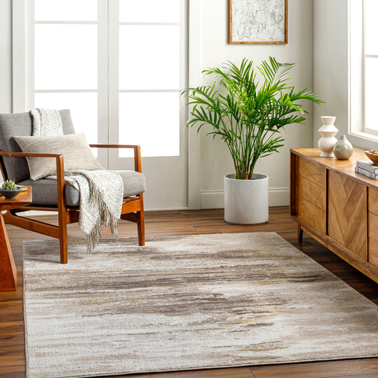San Francisco Abstract Modern Marble Dark Brown/Off-White SFO2313 Rug - Love-Rugs alternate image