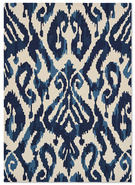 Sanderson Kasuri Indigo outdoor 446208 Rug - Love-Rugs