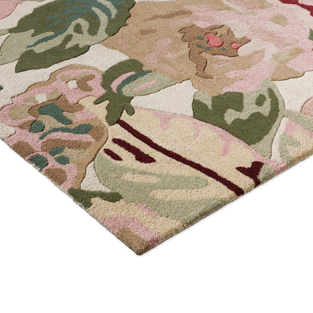Sanderson Rose & Peony Red 45000 Rug - Love-Rugs