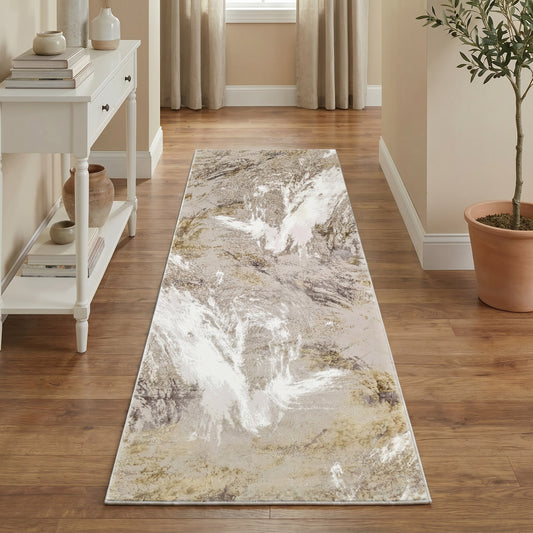 Santa Monica SMC101 GRYGLD Runner Rug - Love-Rugs alternate image
