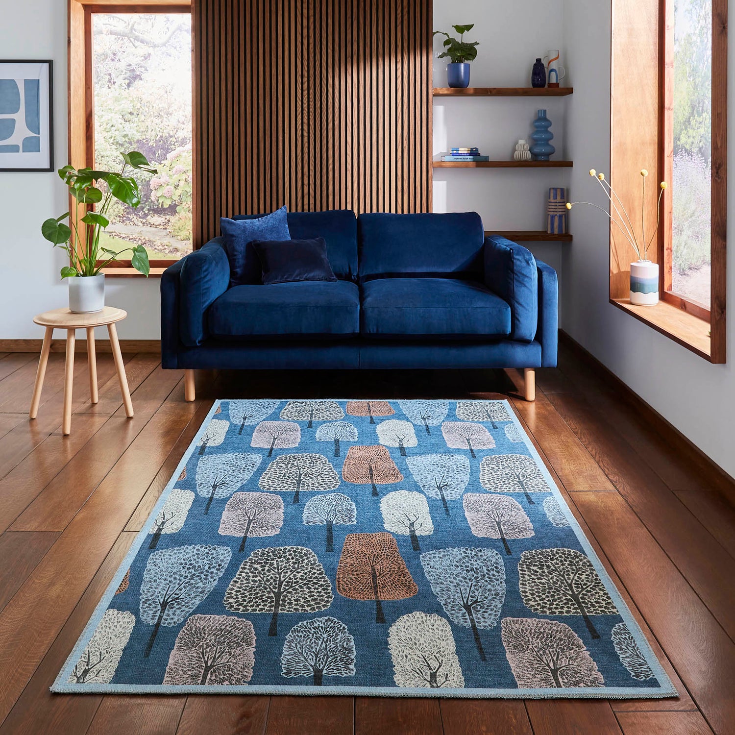 Scion Cedar Midnight Washable Rug - Love-Rugs