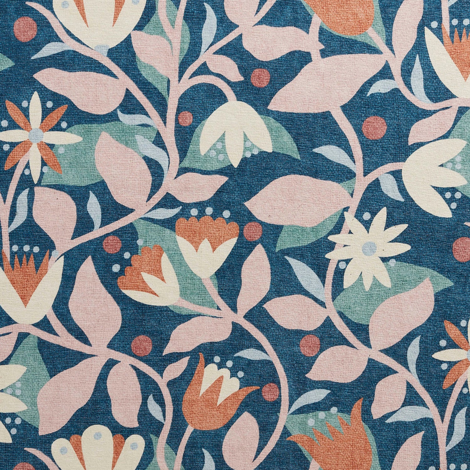 Scion Dancing Daisies Ink/Blush Washable Rug - Love-Rugs