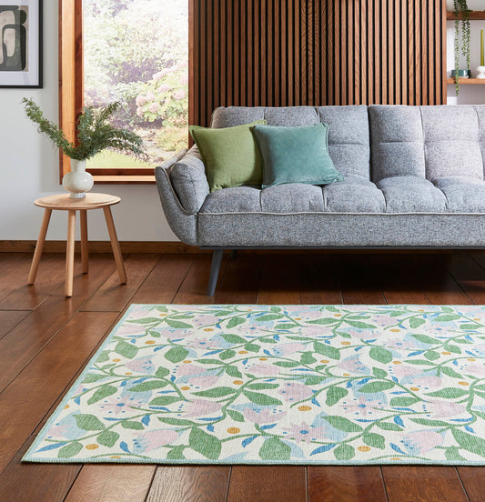 Scion Dancing Daisies Juniper/Violet Washable Rug - Love-Rugs alternate image