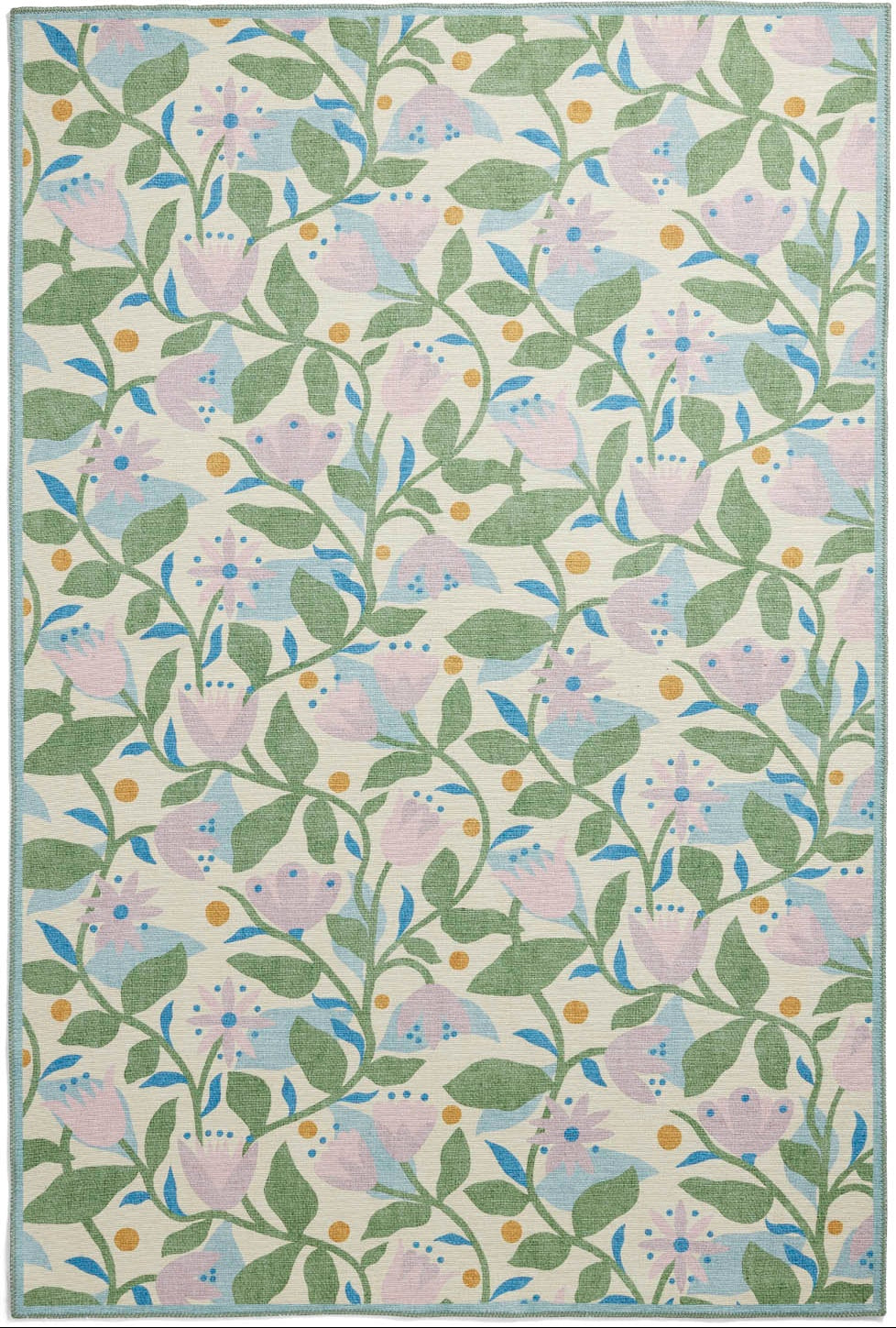 Scion Dancing Daisies Juniper/Violet Washable Rug - Love-Rugs