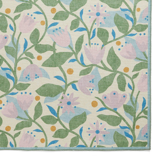 Scion Dancing Daisies Juniper/Violet Washable Runner Rug - Love-Rugs alternate image