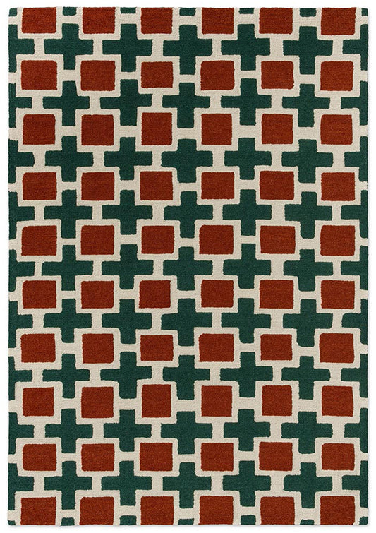Scion Hatch Rust 124903 Rug - Love-Rugs