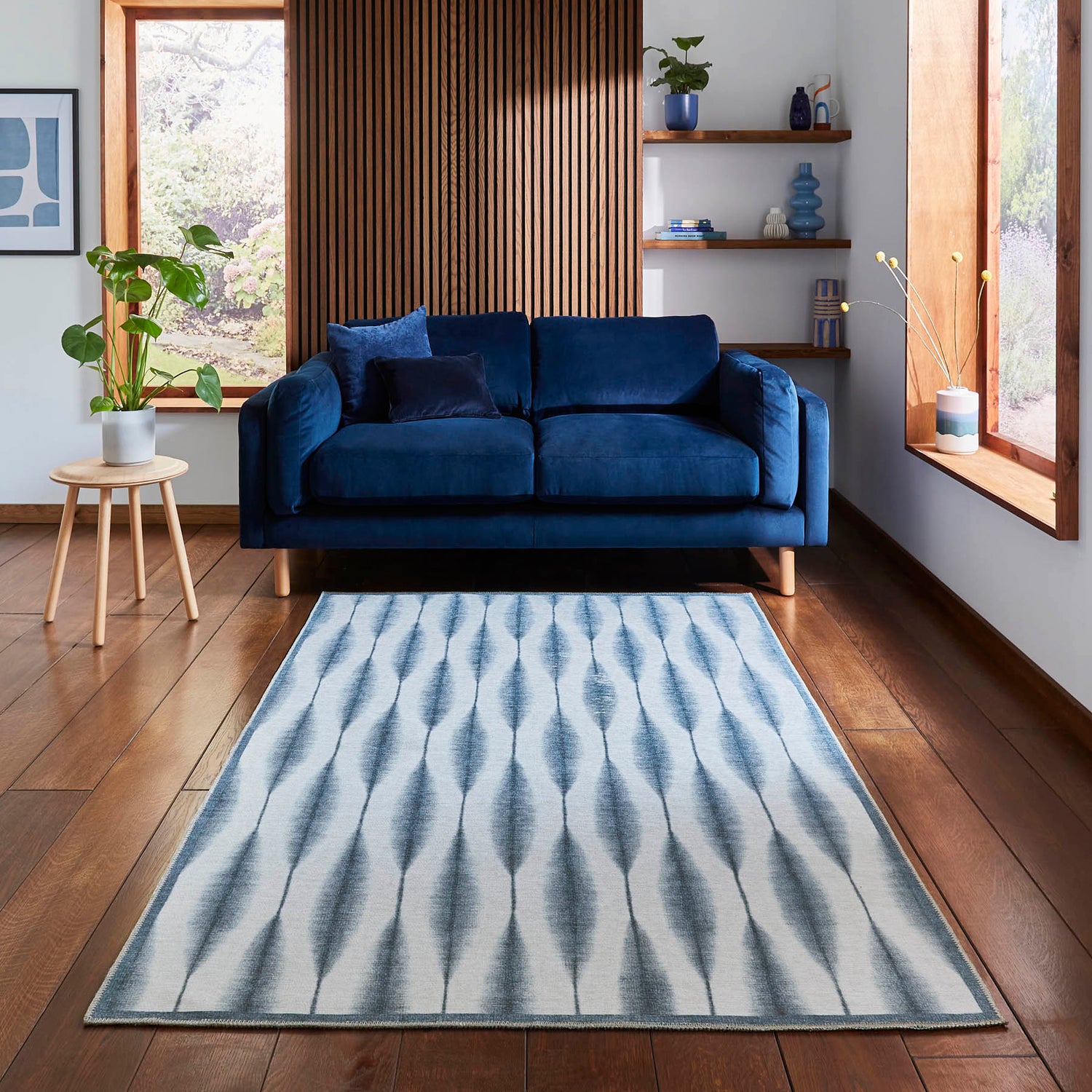 Scion Kasuri Midnight Washable Rug - Love-Rugs