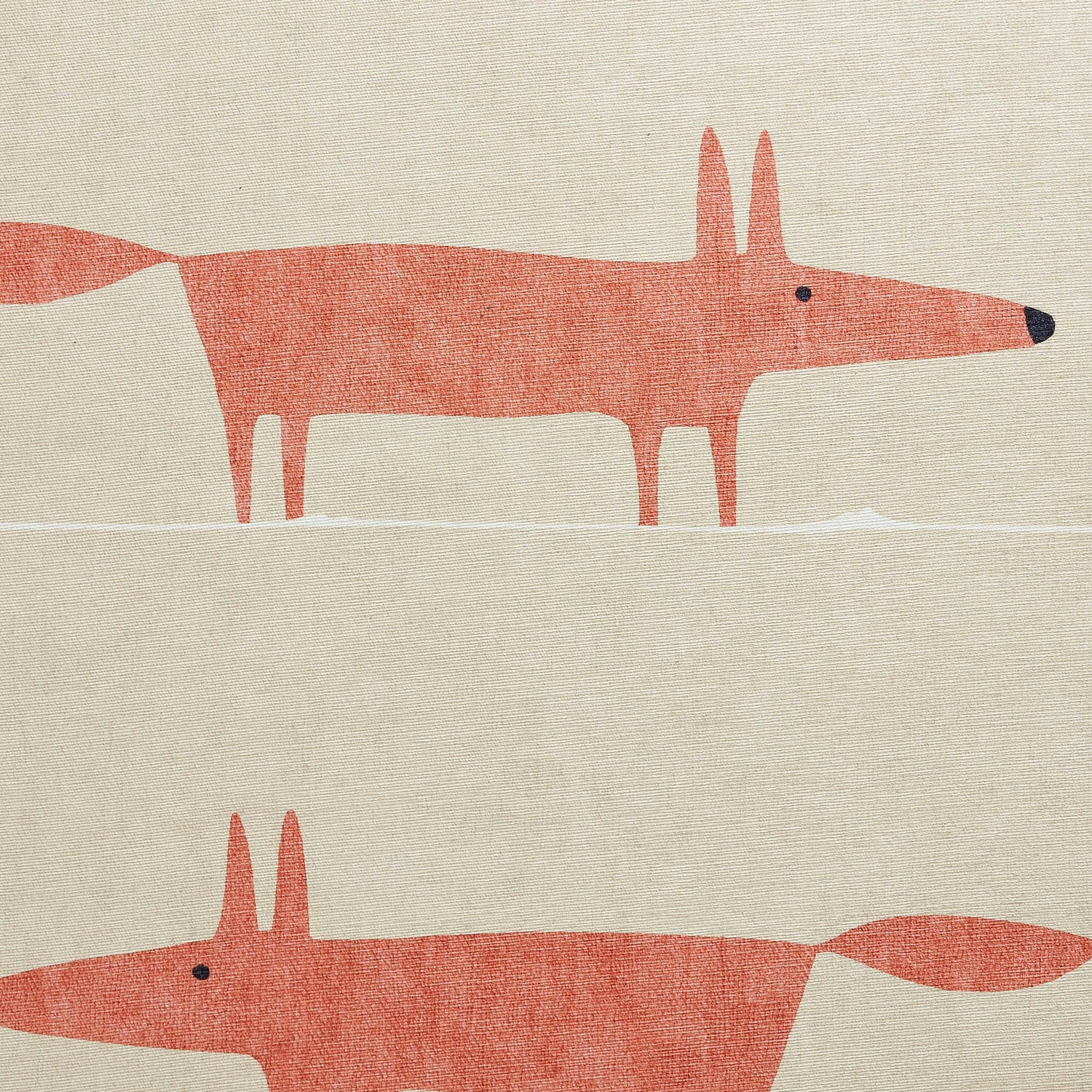 Scion Mr Fox Beige/Terra Washable Runner Rug - Love-Rugs