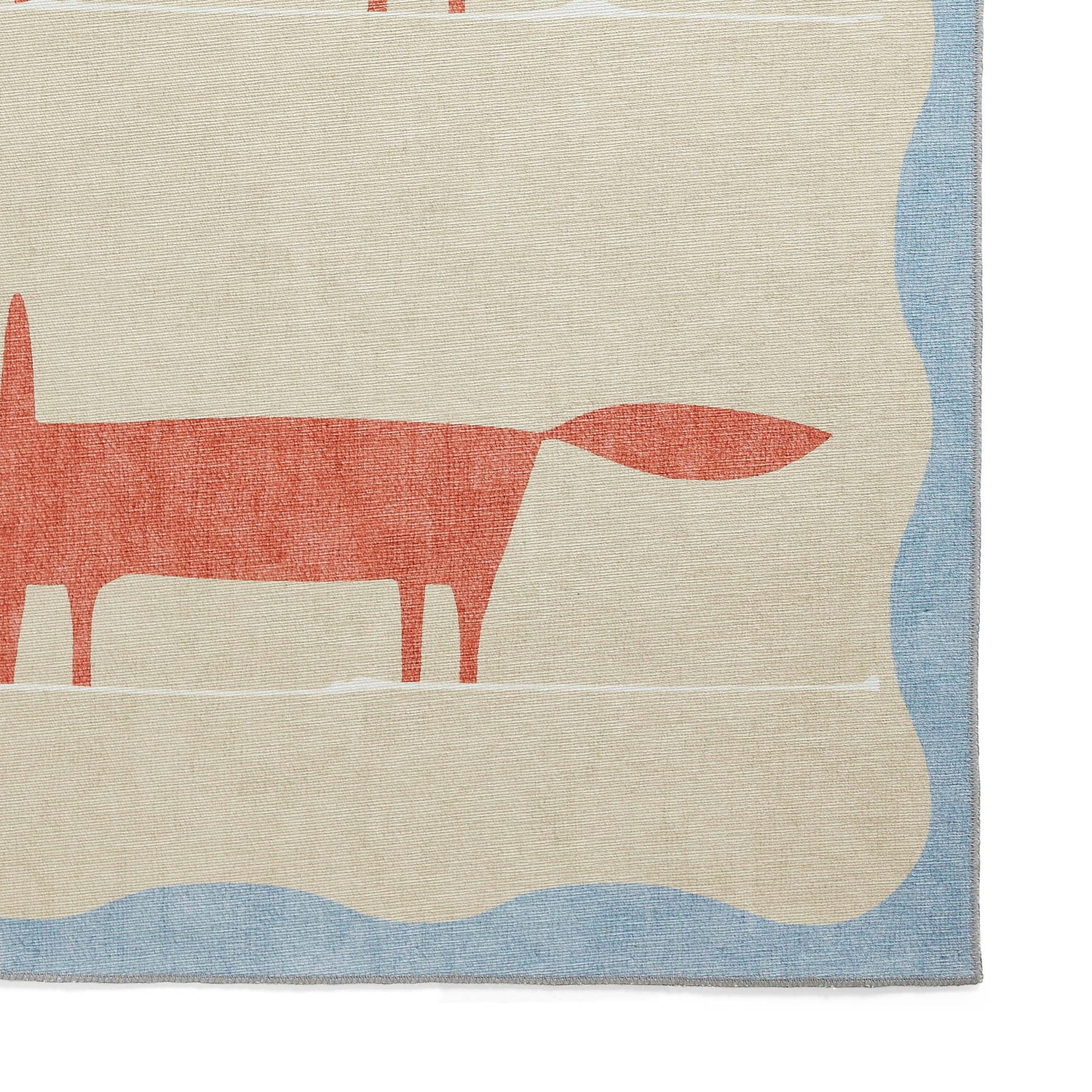 Scion Mr Fox Beige/Terra Washable Runner Rug - Love-Rugs