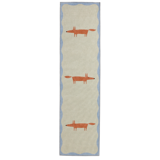Scion Mr Fox Beige/Terra Washable Runner Rug - Love-Rugs