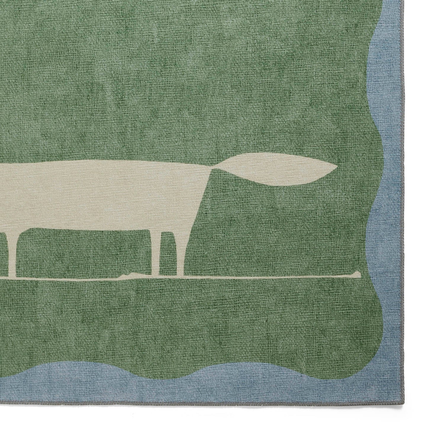 Scion Mr Fox Green/White Washable Rug - Love-Rugs