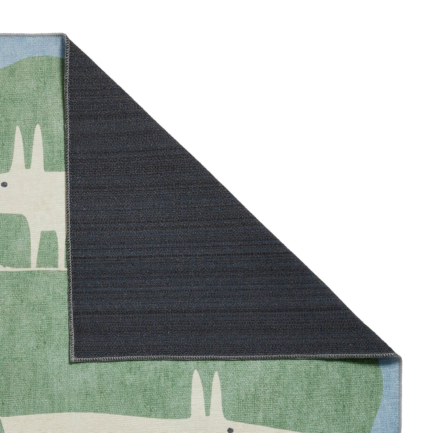Scion Mr Fox Green/White Washable Rug - Love-Rugs