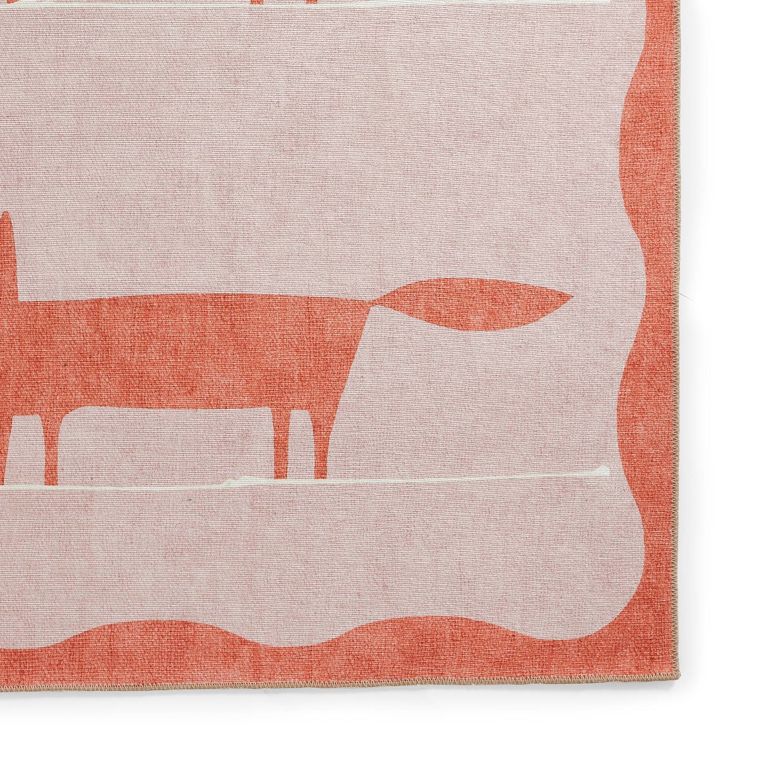 Scion Mr Fox Pink/Terra Washable Runner Rug - Love-Rugs