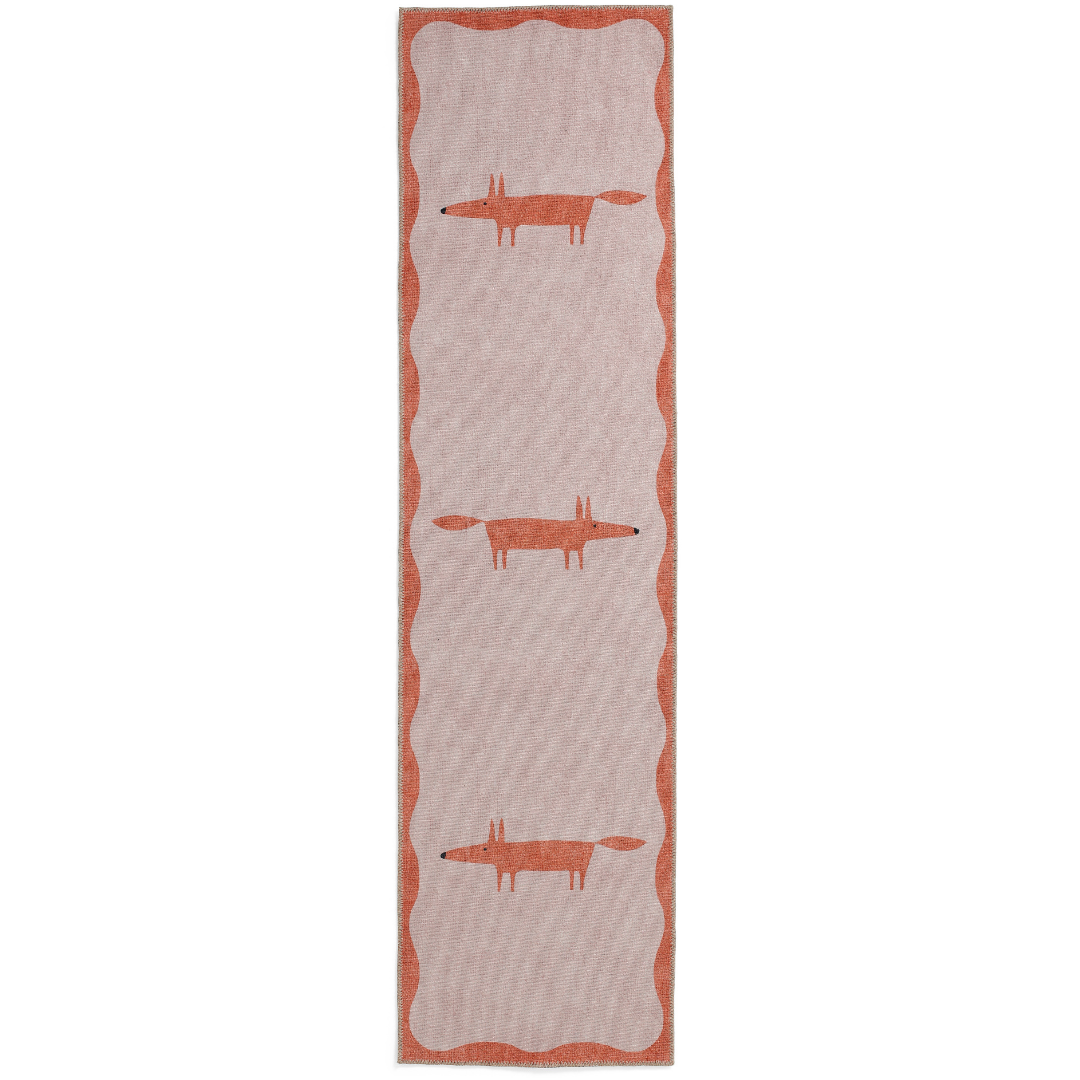 Scion Mr Fox Pink/Terra Washable Runner Rug - Love-Rugs